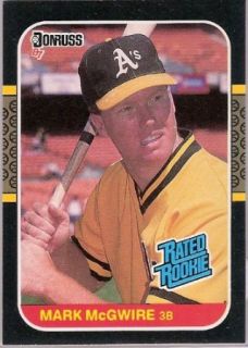 1987 Donruss #46 Mark McGwire (Rated Rookie) Sports