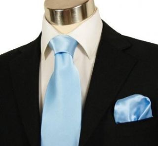 Steven Land Necktie and Pocket Square, 100% Silk, Solid