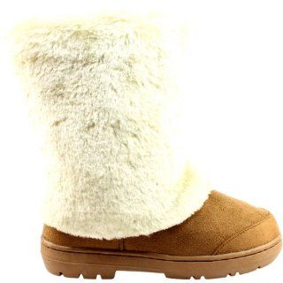 Womens Fur Covered Fully Fur Lined Waterproof Winter Snow Boots Shoes