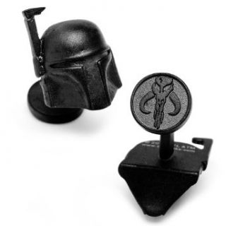 Cufflinks Inc Star Wars Matte Black 3 D Boba Fett Helmet