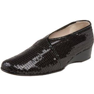Rose Womens Kelsey Sequin Flat,Black,43 EU (US Womens 13 M) Shoes