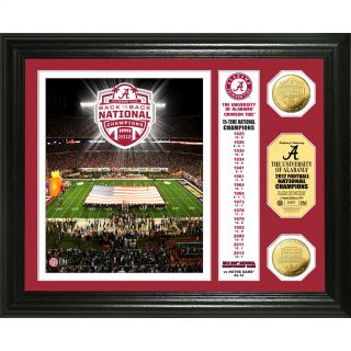Alabama 2012 BCS National Champions Gold Coin and Banner Plaque Today
