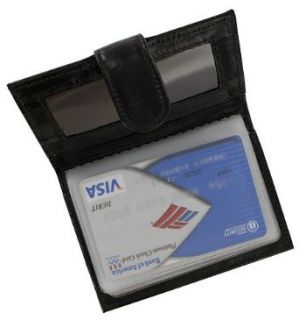 Smooth Eel Skin Credit Card Holder Brown Wallet Clothing