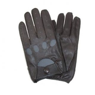 Isotoner Mens Smooth Leather Driving Glove With Covered