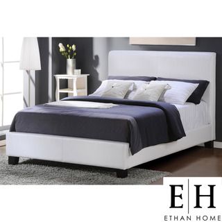 ETHAN HOME Tuscany Villa Queen Sized White Upholstered Bed