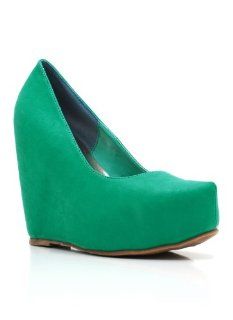 Leatherette Hidden Wedge Shoes