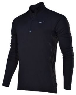 Nike Mens Half Zip Pullover Running Training Shirt Black