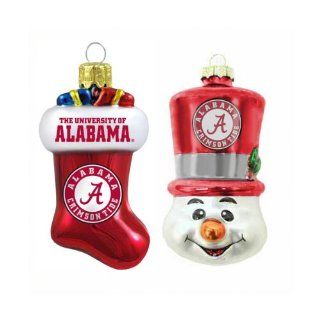 Alabama Crimson Tide Blown Glass Stocking and Top Hat