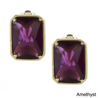 Carolee Cubic Zirconia Clip on Rectangle Earrings