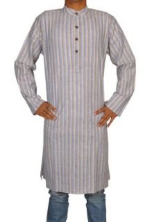 Traditional Handmade Casual Wear Indian Khadi Mens Long