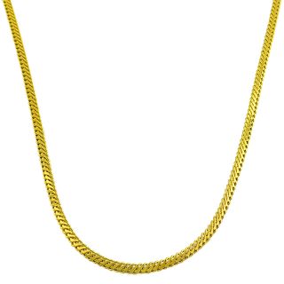 Fremada 14k Yellow Gold 18 inch Foxtail Chain Necklace