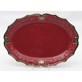 International Regency Burgundy 18 inch Oval Platter