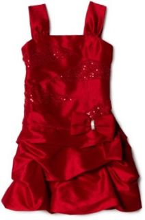My Michelle Girls 7 16 Glitter Dress, Red, 7 Clothing