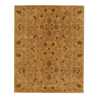 Hand tufted Jarrah Gold Wool Rug (8 x 11)
