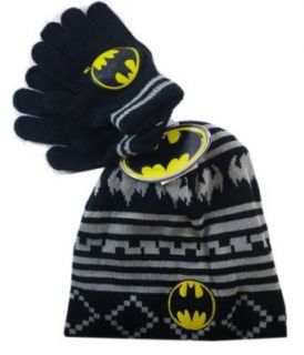 Batman Bat Symbol Beanie with Gloves   Kids Clothing