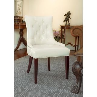 Nimes Cream Leather Side Chair