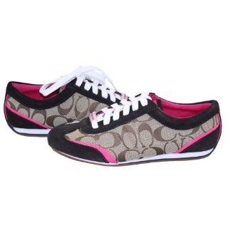 Coach Signature Dillon Tennis Shoes Khaki Pink Shoes