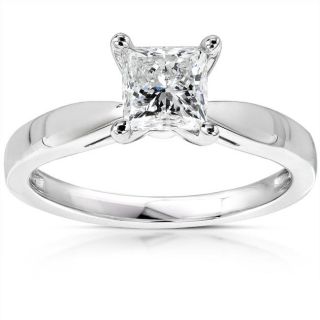 14k Gold 1ct TDW Certified Diamond Solitaire Engagement Ring (E, SI2