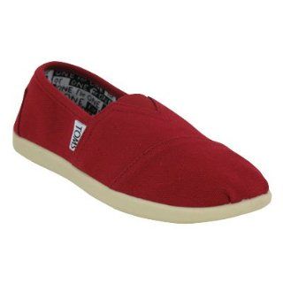 TomsTOMS YOUTH CLASSICS RED CANVAS SHOES