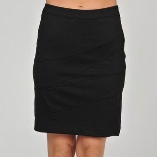 Adrienne Vittadini Womens Asymmetrical Seam Mini Skirt