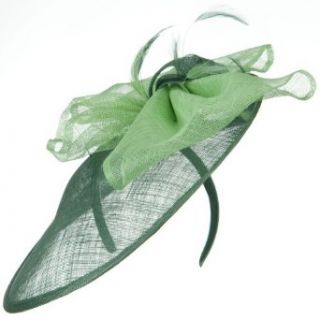 Clip On Fascinator Hat   Green Lime Combo W27S52A