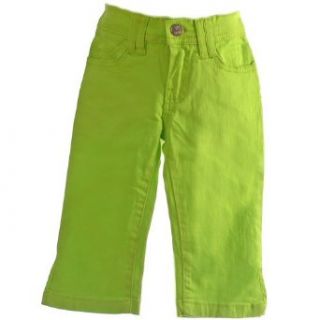 New 2B Real Little Girls Green 5 Pocket Capri Pants 5/6