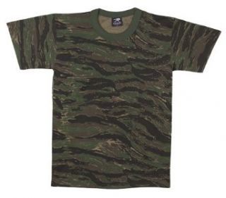 Camouflage T Shirt, Tiger Stripe Camo, Large Clothing