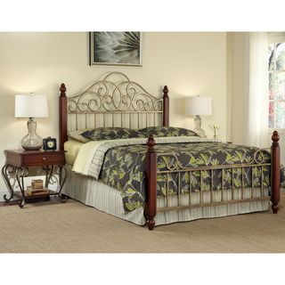 Home Styles St. Ives King size Bed and Two End Tables Set