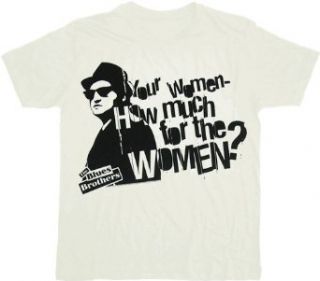 Blues Brothers How Much Women White T shirt Tee Clothing