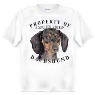 Dachshund BLACK Property Of Adult T Shirt Clothing