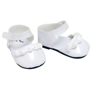18 Inch Doll Dress Shoes for American Girl Dolls in White