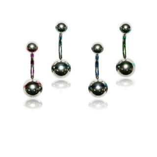 Supreme Jewelry Anodized Titanium and Steel Candy Strips Belly Rings