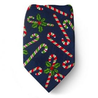 Mens Christmas Neck Tie Navy/Red/Green Clothing