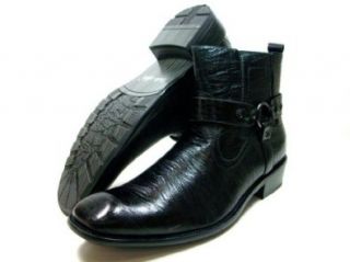 Mens Black Delli Aldo Casual Ankle High Boots Styled in Italy Shoes