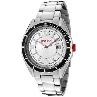 Red Line Mens Tread Silver Dial Stainless Steel Watch