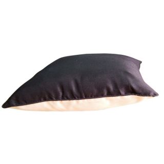 Coussin en taffetas shantung effet soie Ivoire noir 45 x 45cm   Vendu