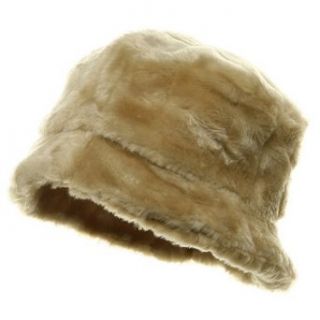 Faux Fur Bucket Hat Camel W28S59D Clothing