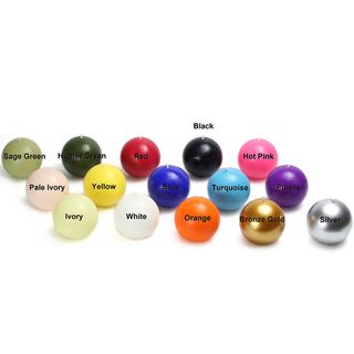 Hand poured 2 inch Ball Candles (Pack of 12)