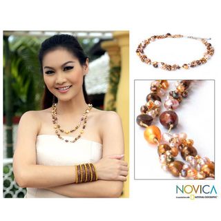 Delightful Brown Freshwater Pearl Necklace (4 12 mm) (Thailand