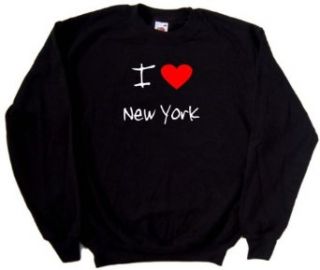 I Love Heart New York Black Sweatshirt Clothing