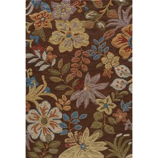 Hand tufted Copia Catalina Brown Polyester Rug