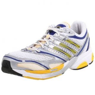 adidas Womens Boston Running Shoe,White/Yellow/Blue,6 M US Clothing