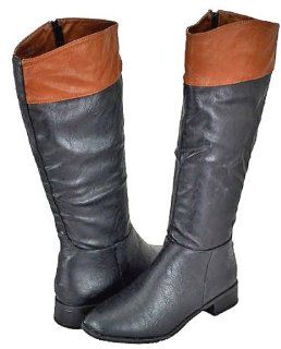 Bamboo Asiana 62 Black Women Riding Boots, 6.5 M US Shoes