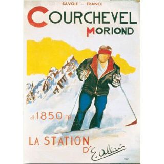 Affiche vintage Courchevel (50 x 70cm)   Achat / Vente TABLEAU