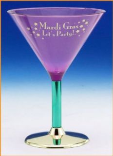 Mardi Gras Party Martini Glasses Clothing