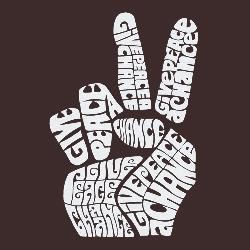 Los Angeles Pop Art Mens Peace Fingers T shirt