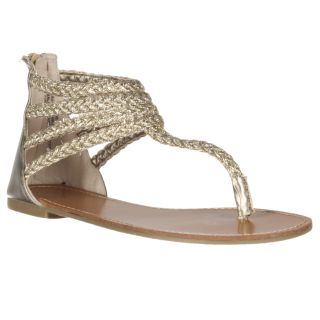 Riverberry Womens Sloane Gold Gladiator Sandal Today $28.99 Sale