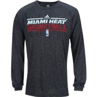 adidas Miami Heat Heathered ClimaLite Long Sleeve T Shirt
