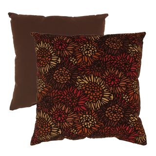 Flocked Floral 23 inch Floor Pillow