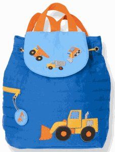 Stephen Joseph Quilted Kid Backpack, Little Construction